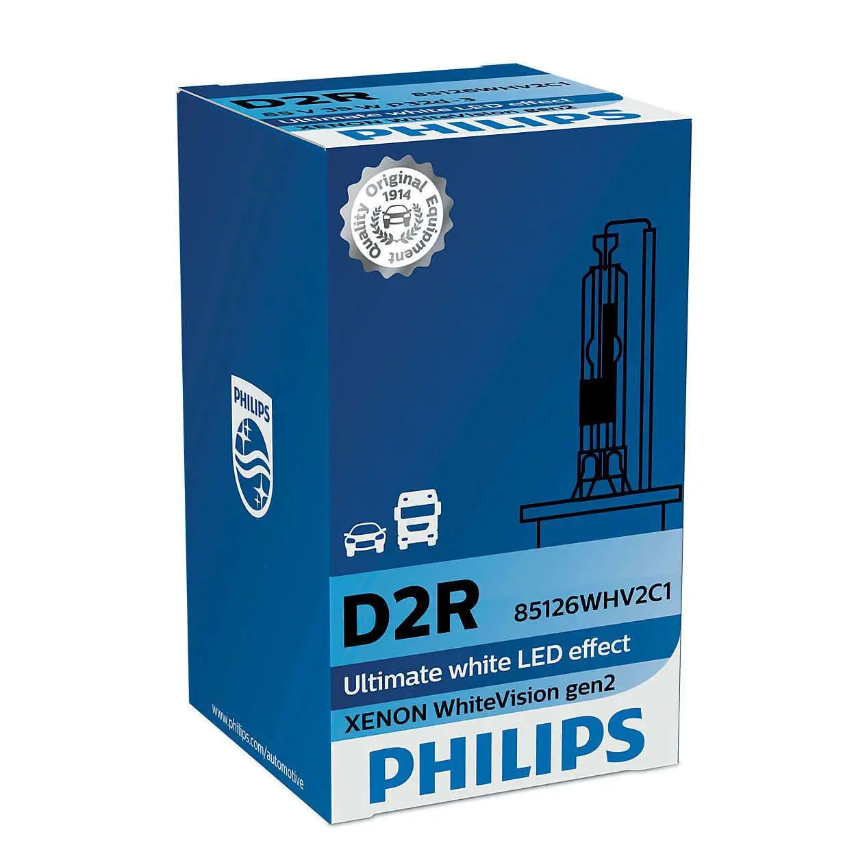 Autoteile D2R 85V 35W P32d-3 WhiteVision Gen2  5000K Xenon  Philips bei Autoteile TRUST
