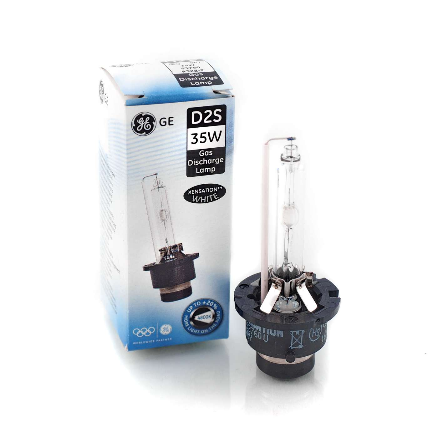 D2S 35W P32d-2 WHITE Xensation 5500K +20% Xenon  GE 