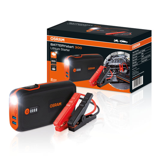 BATTERYstart 300 Lithium-Starthilfegerät mit Powerbank-Funktion  OSRAM