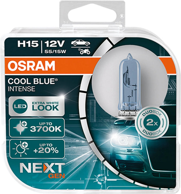 H15 12V 15/55W PGJ23t-1 Cool Blue INTENSE NextGeneration 3700K +100% 2St OSRAM Autoteile TRUST