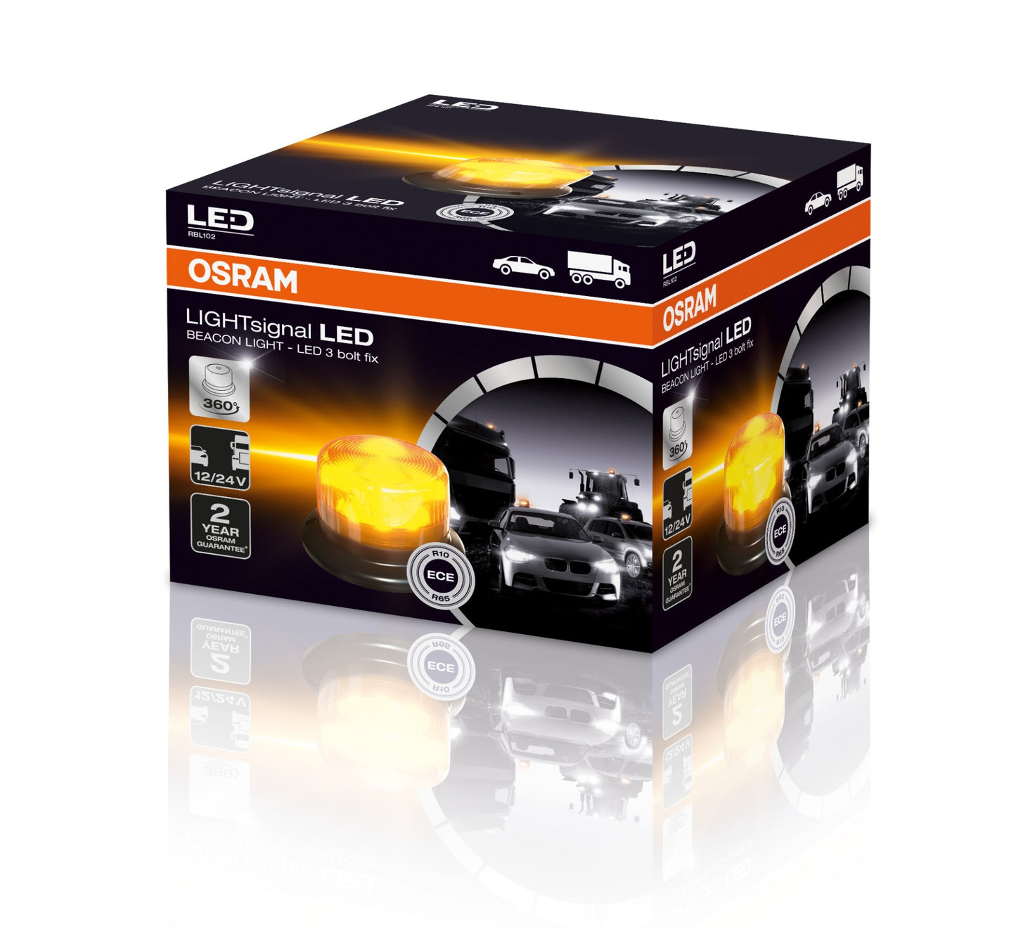 LIGHTsignal LED BEACON LIGHT 360° Rundumkennleuchte Warnlicht 12&24V OSRAM Autoteile TRUST