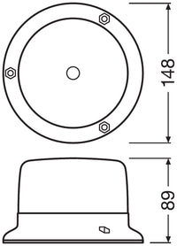 LIGHTsignal LED BEACON LIGHT 360° Rundumkennleuchte Warnlicht 12&24V OSRAM Autoteile TRUST