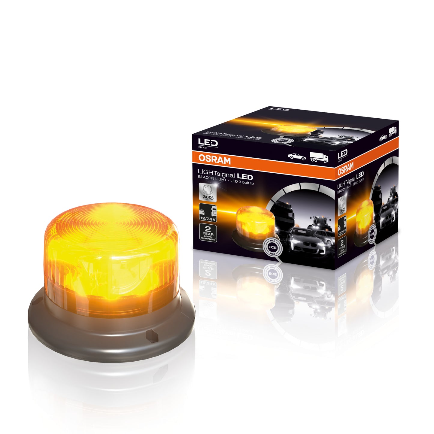 LIGHTsignal LED BEACON LIGHT 360° Rundumkennleuchte Warnlicht 12&24V OSRAM Autoteile TRUST