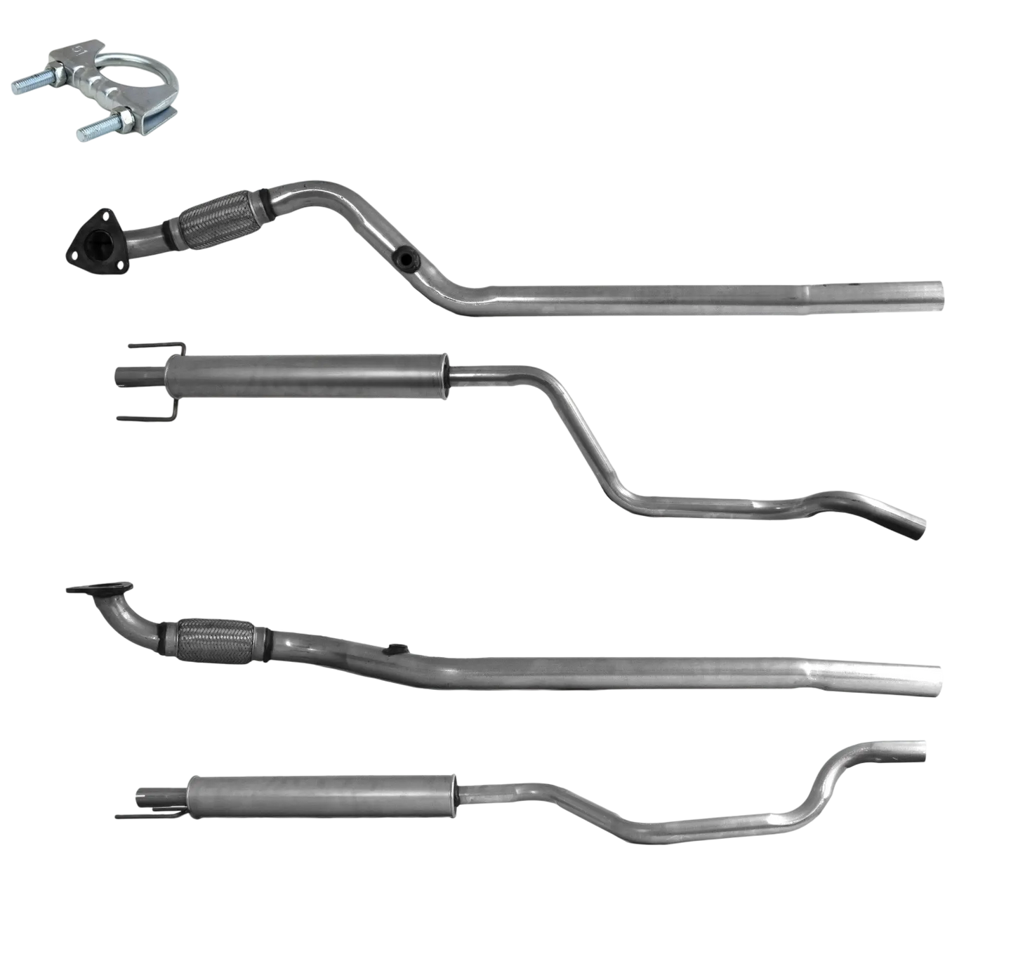 BM CATALYSTS Abgasrohr für OPEL MERIVA A 1.6L Benzin | Euro 3 oder 4 | OEM: 5852199 Autoteile TRUST