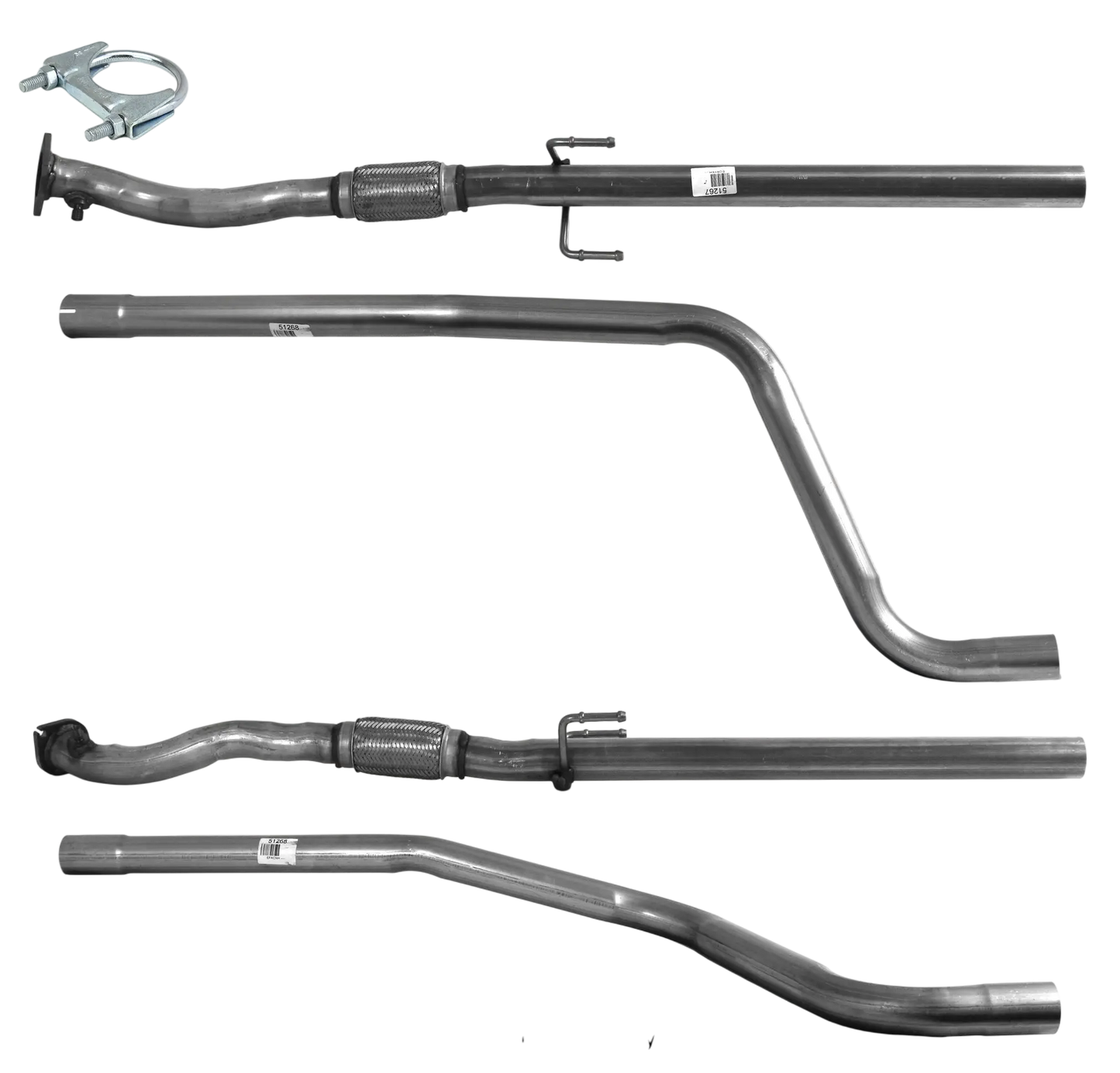 BM CATALYSTS Abgasrohr für FIAT 500 l 1.6L Diesel | Euro 5 | OEM: 51939608 Autoteile TRUST