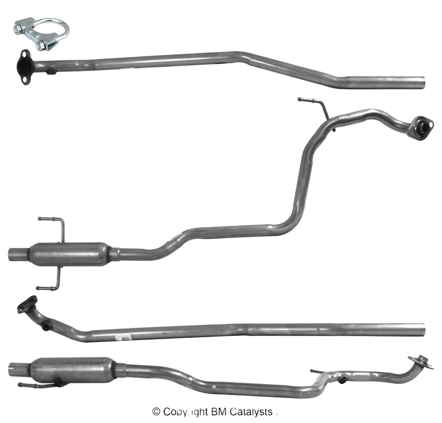 BM CATALYSTS Abgasrohr für TOYOTA YARIS 1L Benzin | Euro 4 | OEM: 174100Q020 Autoteile TRUST