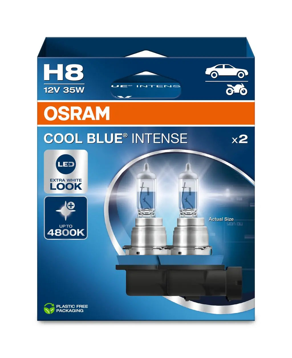Autoteile 2x H8 12V 35W PGJ19-1 Cool Blue INTENSE NextGen. 4800K +100% . OSRAM bei Autoteile TRUST