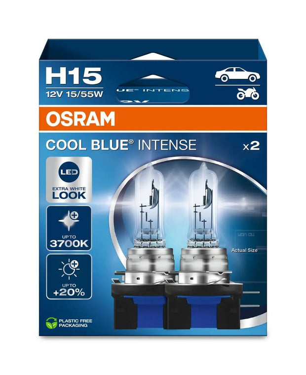 H15 12V 15/55W PGJ23t-1 Cool Blue INTENSE NextGen. 3700K +100% Duo 2st. OSRAM Autoteile TRUST