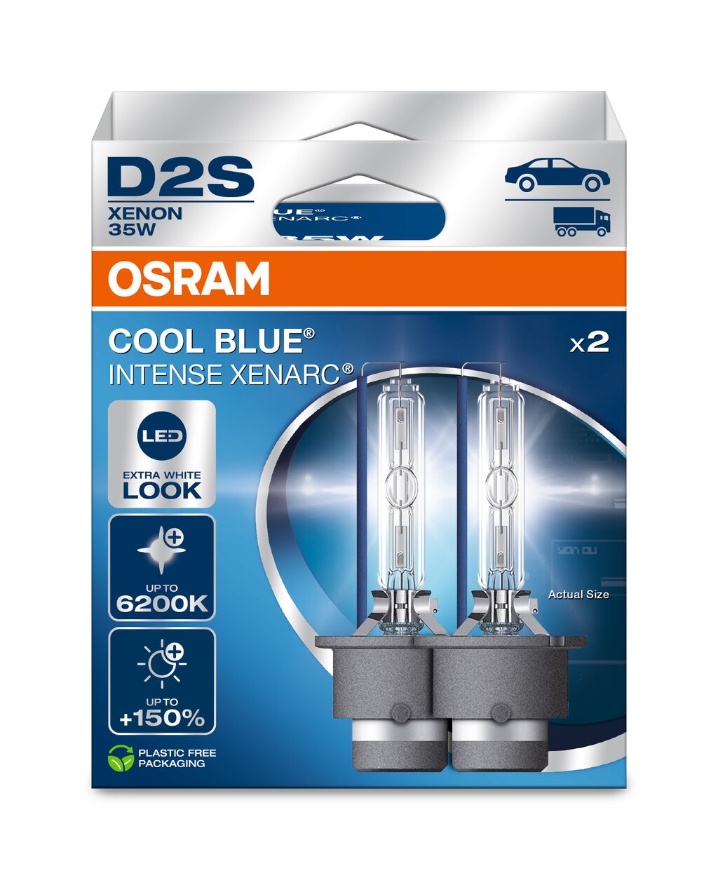D2S 35W P32d-2 XENARC COOL BLUE INTENSE NextGen. 6200K +150% 2st. OSRAM Autoteile TRUST