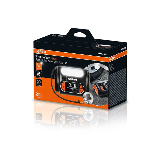 TYREinflate 2130 Schnelle Reifenpumpe mit Kabel 2 Jahre Garantie  OSRAM 