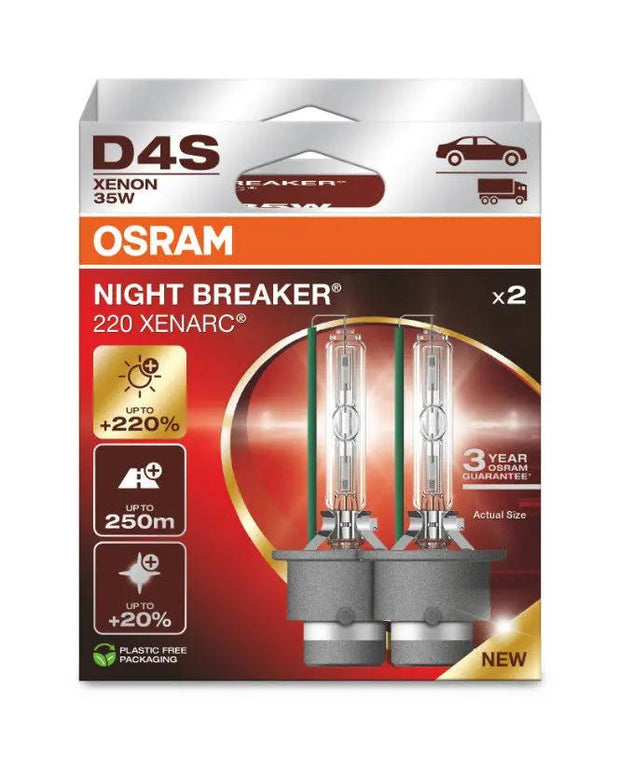 D4S 35W XENARC® NIGHT BREAKER® 220 3 Jahre Garantie* 2 St. OSRAM Autoteile TRUST