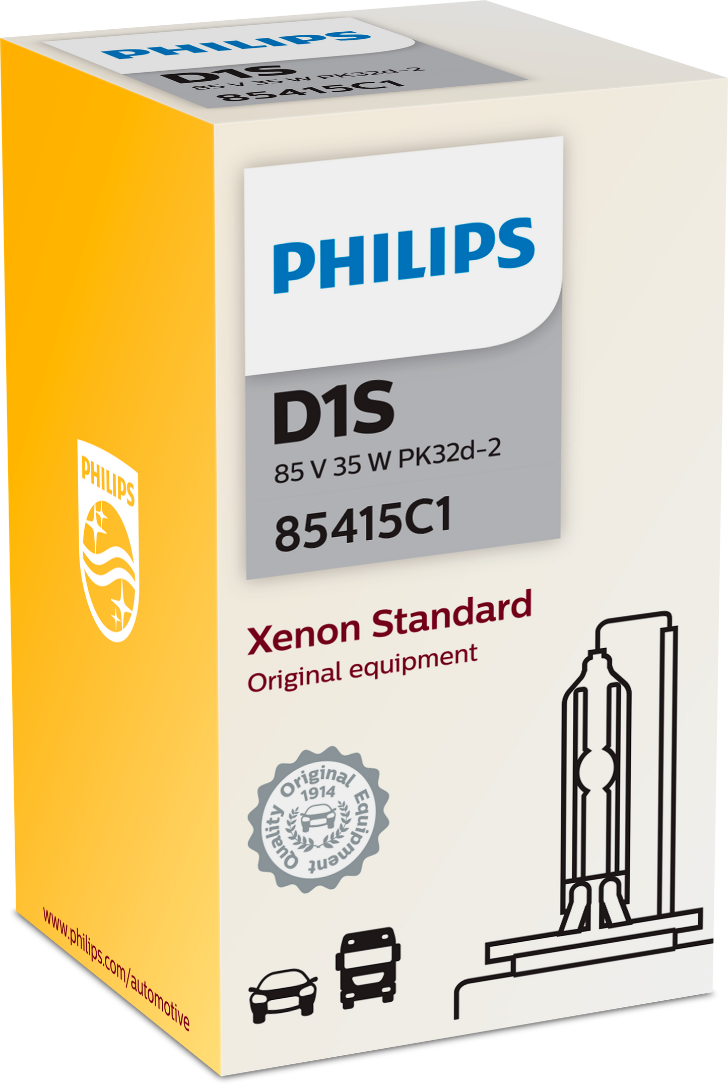 D1S 35W PK32d-2 Standard Xenon 4200K Philips Autoteile TRUST