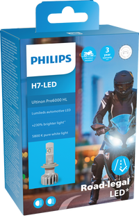 H7 12V 20W PX26d Ultinon Pro6000 LED 5800K Moto mit Straßenzulassung Philips Autoteile TRUST
