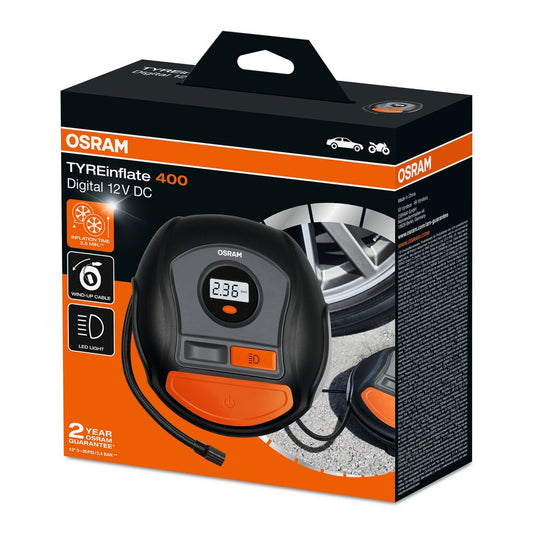 TYREinflate 400 Schnelle Reifenpumpe mit Kabel 2 Jahre Garantie  OSRAM
