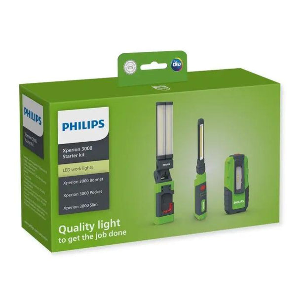 LED Xperion 3000 Starter Kit Bonnet, Pocket + Slim 1Set. Philips Autoteile TRUST